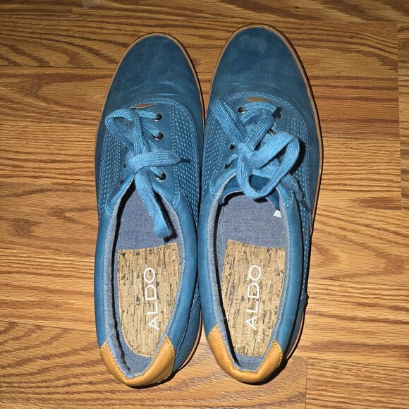 Mens Aldo boat shoes casual size 9.5 blue - Picture 3 of 5
